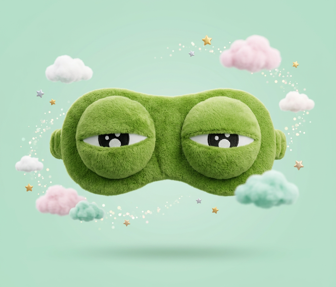 FrogNap plush frog sleep mask product photo